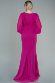 Long Fuchsia Chiffon Evening Dress ABU2818