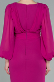 Long Fuchsia Chiffon Evening Dress ABU2818