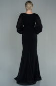 Long Black Chiffon Evening Dress ABU2818