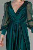 Long Emerald Green Satin Evening Dress ABU2830