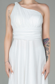 Long White Evening Dress ABU2834