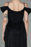 Long Black-Silver Evening Dress ABU2835