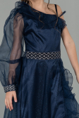Long Navy Blue Girl Dress ABU2453