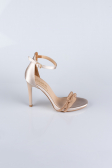 Gold Satin Evening Shoe ABS1915