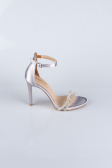 Silver Satin Evening Shoe ABS1915