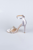 Silver Satin Evening Shoe ABS1915