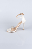 Beige Satin Evening Shoe ABS1915