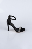 Black Satin Evening Shoe ABS1915
