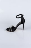 Black Satin Evening Shoe ABS1915