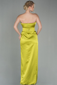 Long Pistachio Green Satin Evening Dress ABU2844