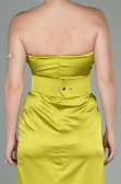 Long Pistachio Green Satin Evening Dress ABU2844