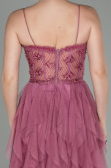 Rose Colored Long Evening Dress ABU2822