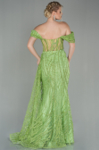 Pistachio Green Long Evening Dress ABU2706