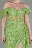 Pistachio Green Long Evening Dress ABU2706