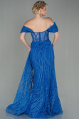 Sax Blue Long Evening Dress ABU2706