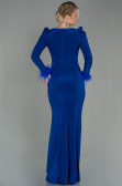 Sax Blue Long Evening Dress ABU2804