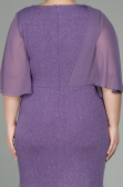 Long Lavender Plus Size Evening Dress ABU2857