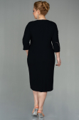 Midi Black Plus Size Evening Dress ABK1621