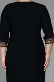 Midi Black Plus Size Evening Dress ABK1622