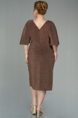Midi Copper Oversized Evening Dress ABK1625