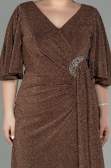 Midi Copper Oversized Evening Dress ABK1625
