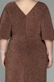 Midi Copper Oversized Evening Dress ABK1625