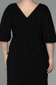 Midi Black Oversized Evening Dress ABK1625