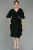 Midi Emerald Green Oversized Evening Dress ABK1625