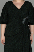 Midi Emerald Green Oversized Evening Dress ABK1625