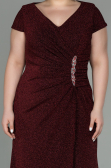 Long Burgundy Plus Size Evening Dress ABU2870