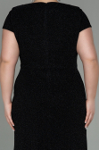Long Black Plus Size Evening Dress ABU2870