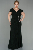 Long Emerald Green Plus Size Evening Dress ABU2870