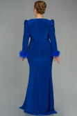 Long Sax Blue Plus Size Evening Dress ABU2832