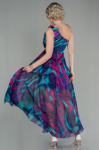 Long Fuchsia Chiffon Evening Dress ABU2882