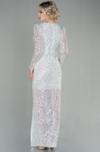 Long Beige Scaly Evening Dress ABU2859
