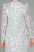 Long Beige Scaly Evening Dress ABU2859