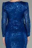 Long Sax Blue Scaly Evening Dress ABU2859