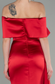 Long Red Satin Evening Dress ABU2893