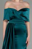 Long Emerald Green Satin Evening Dress ABU2893