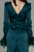 Short Emerald Green Satin Invitation Dress ABU2902