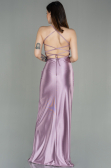 Lavender Long Satin Prom Gown ABU2800
