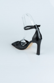 Black Leather Evening Shoe AB700