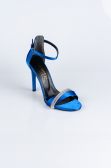 Sax Blue Satin Evening Shoe AB702