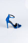 Sax Blue Satin Evening Shoe AB702