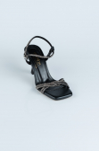 Black Leather Evening Shoe ABD1106