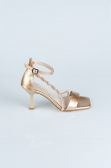 Gold Patent Leather Evening Shoe ABR1108