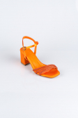 Orange Satin Evening Shoe ABS1104