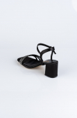 Black Satin Evening Shoe ABS1104