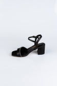 Black Satin Evening Shoe ABS1107