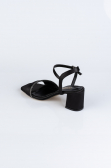 Black Satin Evening Shoe ABS1107